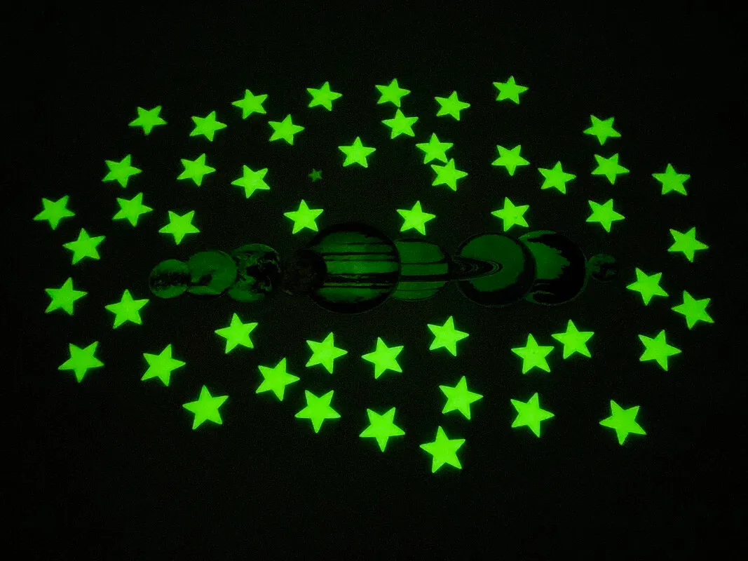 Glow-In-The-Dark Stars (x 50) and Solar System Decals
