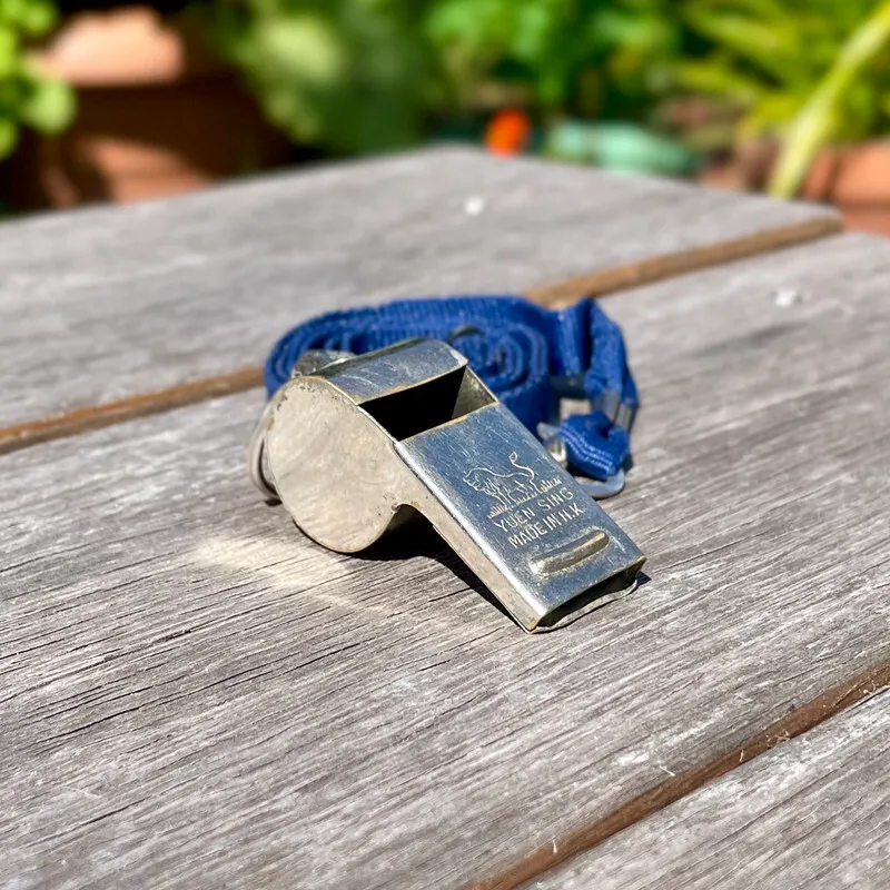 Metal Whistle on Lanyard