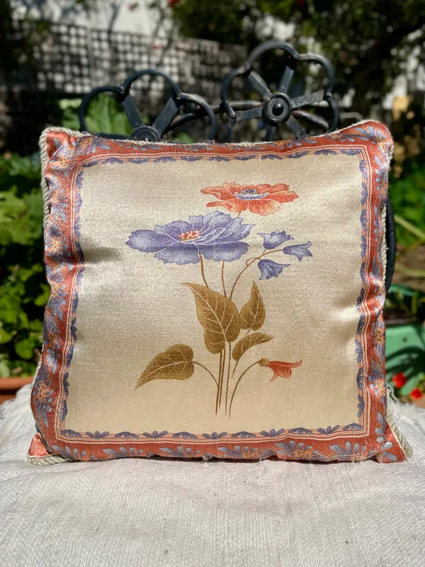 Yellow Vintage Floral Cushion