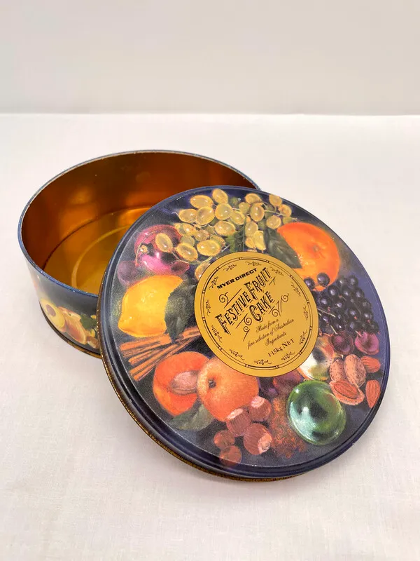 Vintage "Myer Festive Fruit Cake" Tin