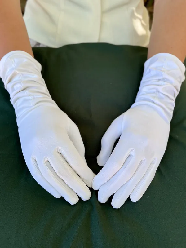 White Forearm Gloves 4