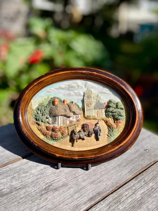 Small 3D Village Scenery Wall Plaque