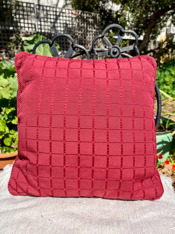 Windowpane Pattern Cushion
