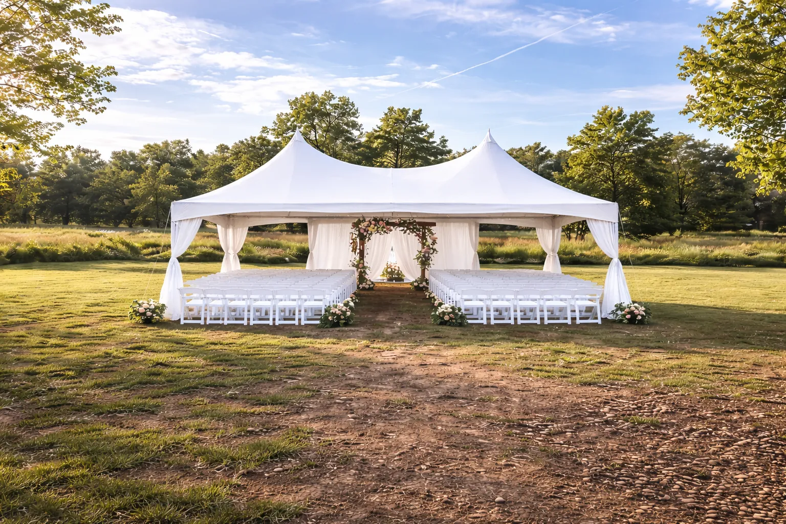 The Tented Meadow - CEREMONY (100 Guests)