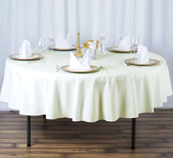 Round 90in Table Linen (Ivory)