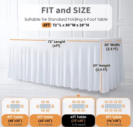 Table Cloth & Table Skirt - Stretch (White)