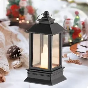 DECOR - Mini Lantern with Flickering LED Flameless Candle (Set of 4) 
