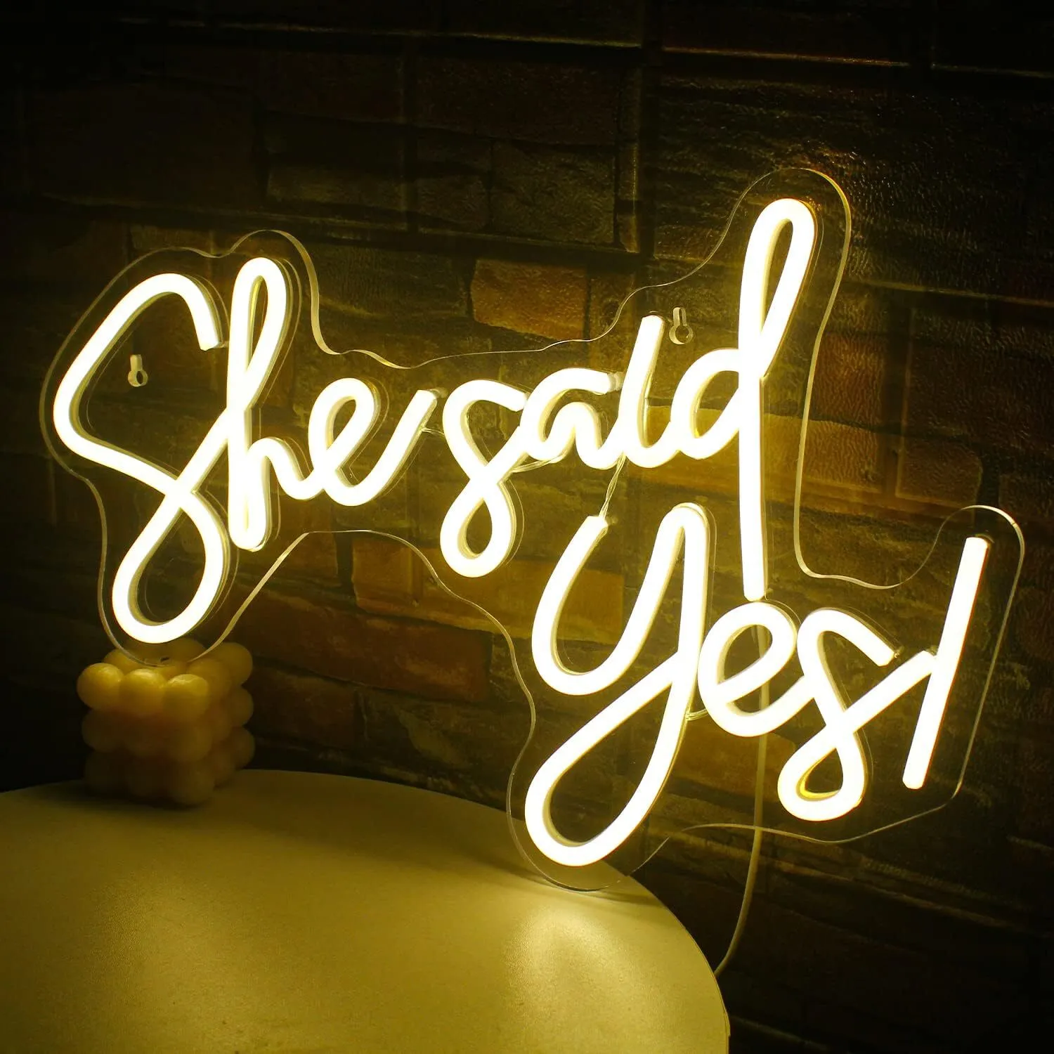 Light Up Sign - "She Said Yes"