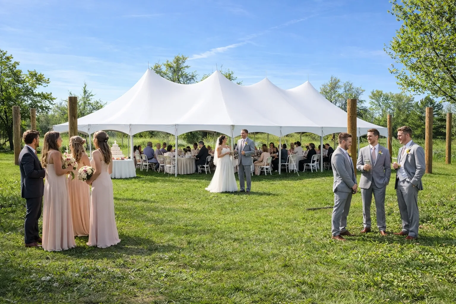 The Tented Meadow - RECEPTION (up to 120 Guests)
