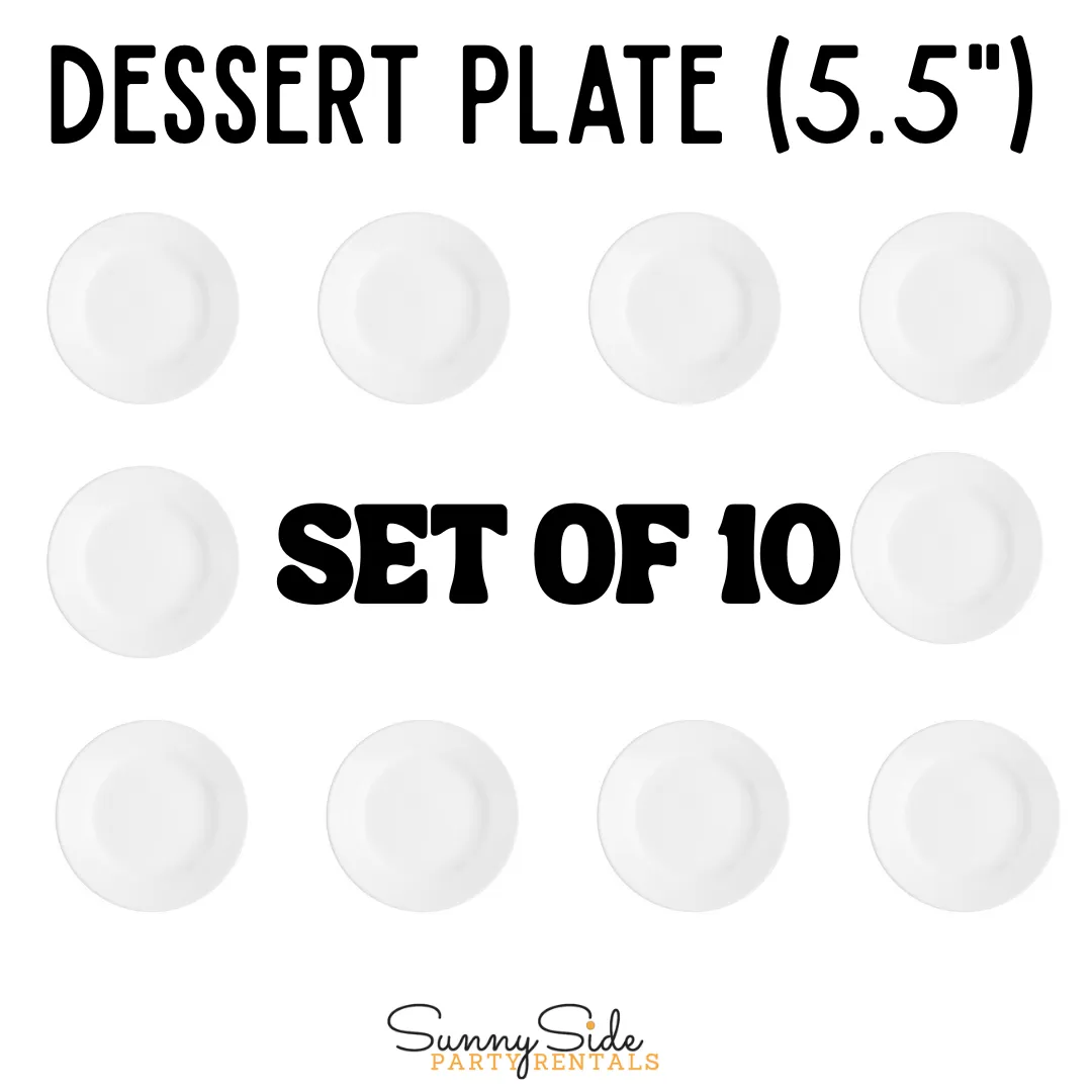 Dessert Plate - 5.5in (White) SET OF 10