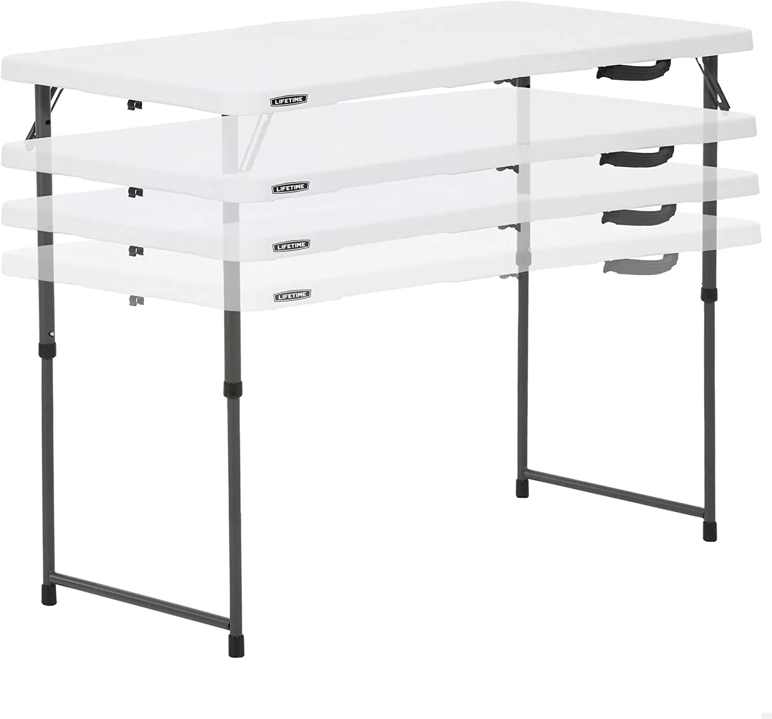 48in Lifetime Table - Height Adjustable (White)