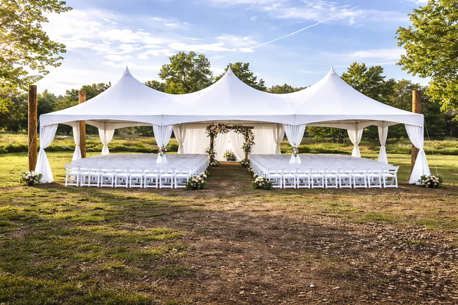 The Tented Meadow - CEREMONY (150 Guests)