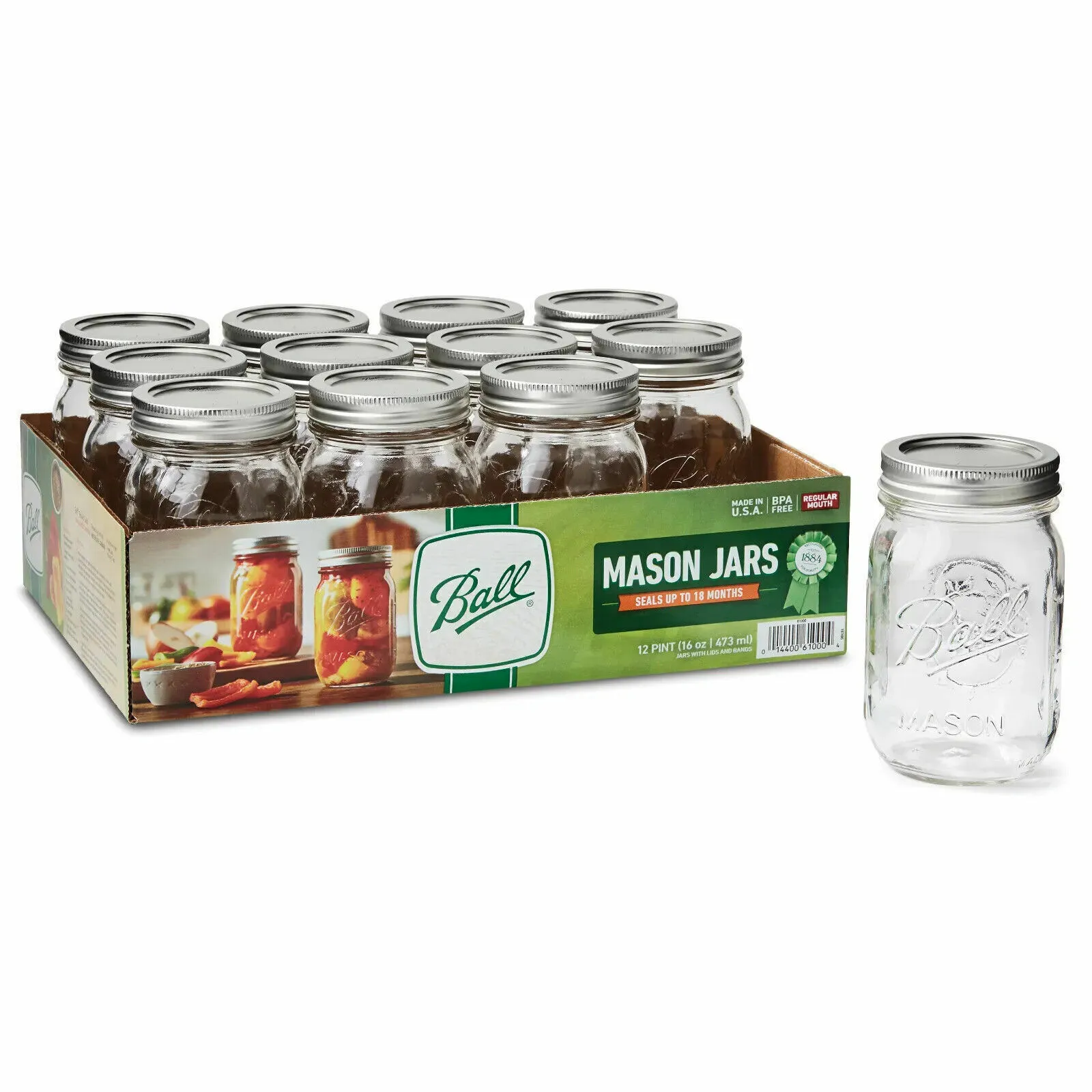 Mason Jars - 16oz (Case of 12)