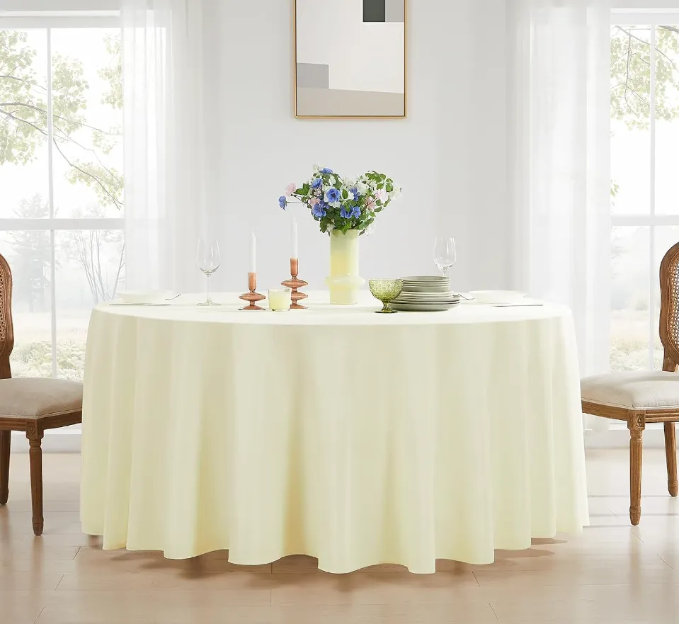 132in Round Linen (Ivory)