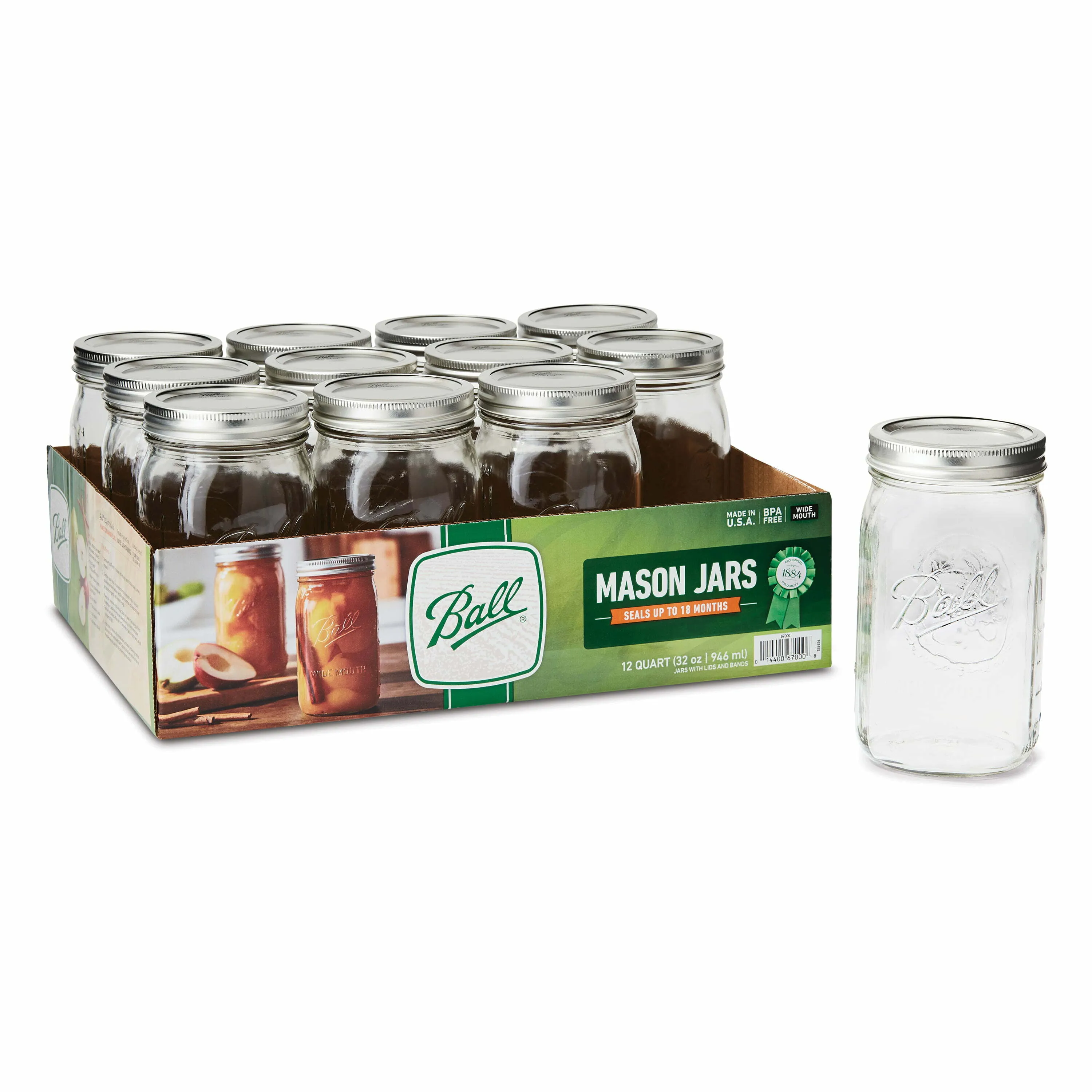 Mason Jars - 32oz (Case of 12)