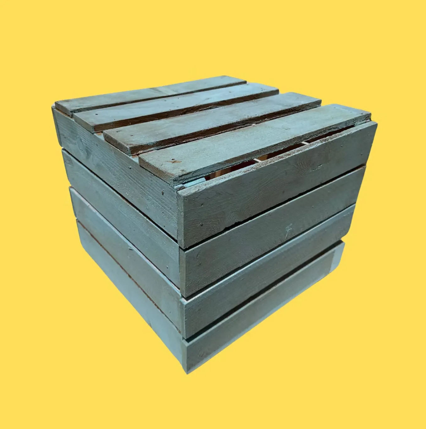 Wooden Blue Crate