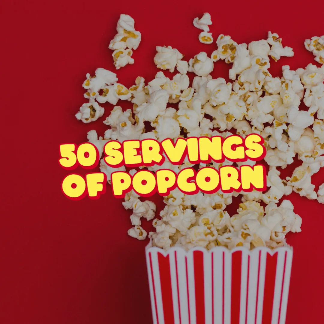 50 Popcorn Servings