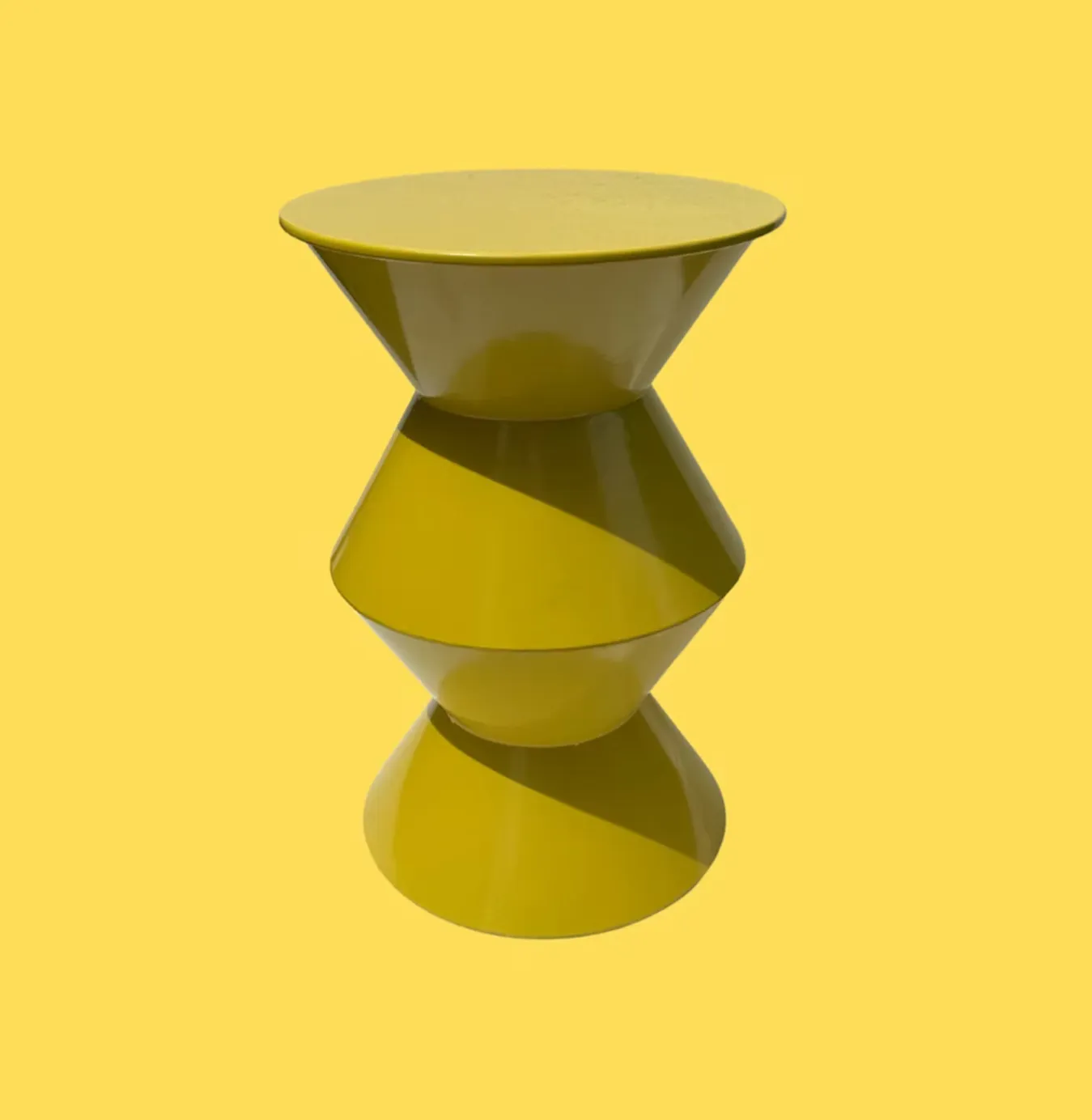 Yellow Metal Side Table