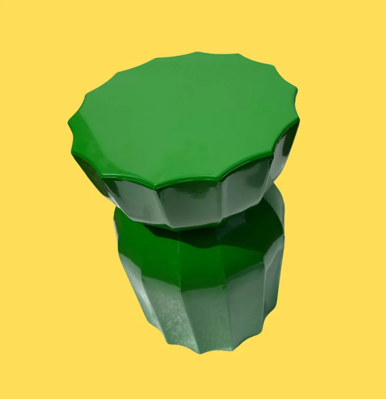 Green Metal Side Table