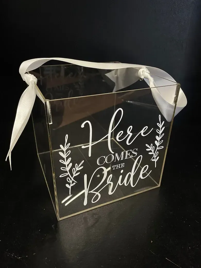 Acrylic Here Comes the bride box