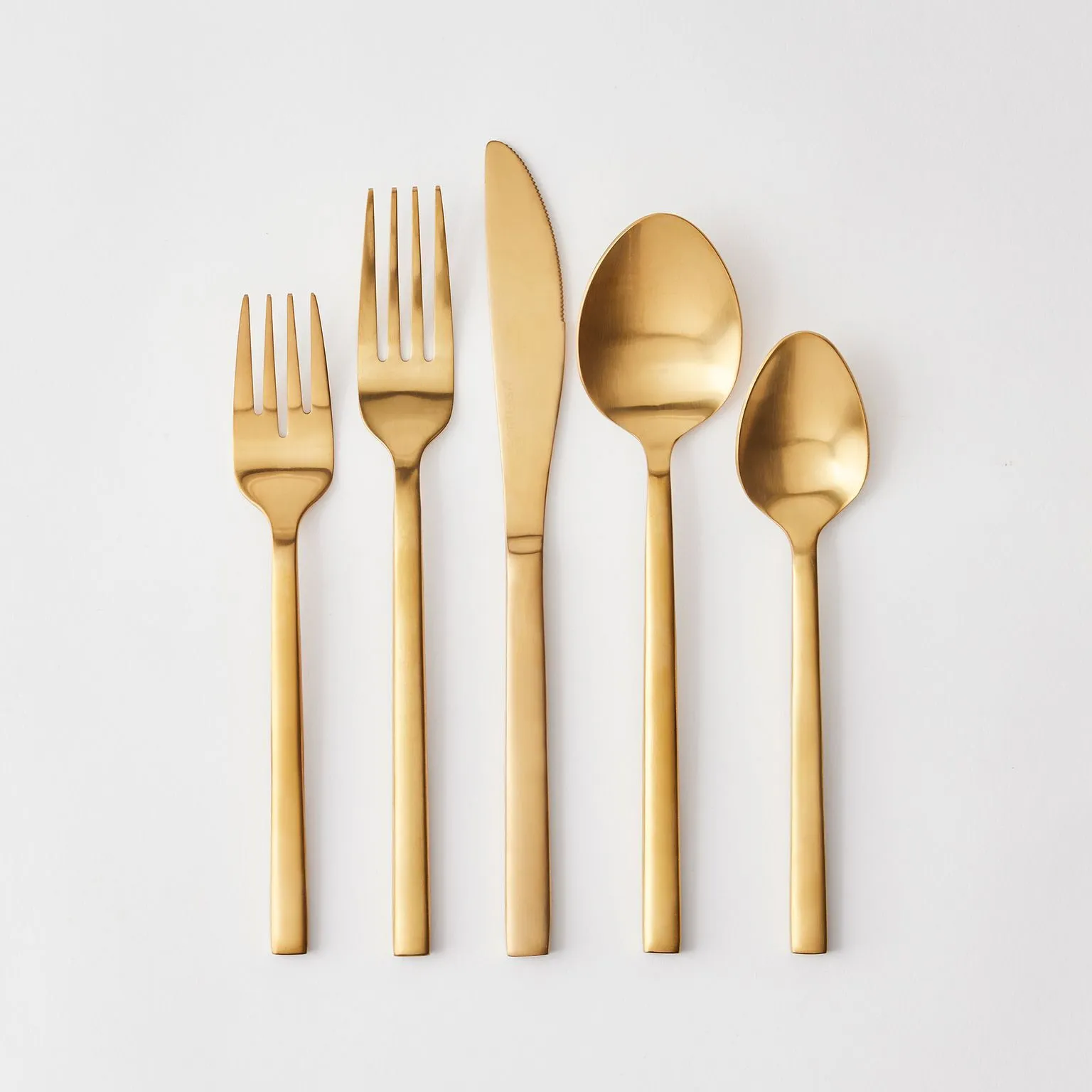 Gold Flatware with Squared End