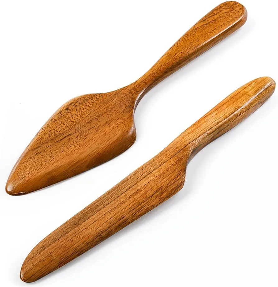 Wooden Cake Knife and Server