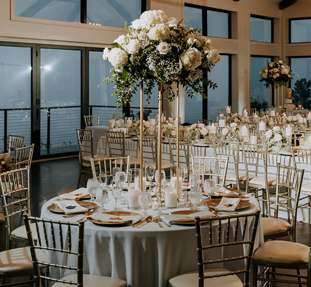 Gold Floral Stand