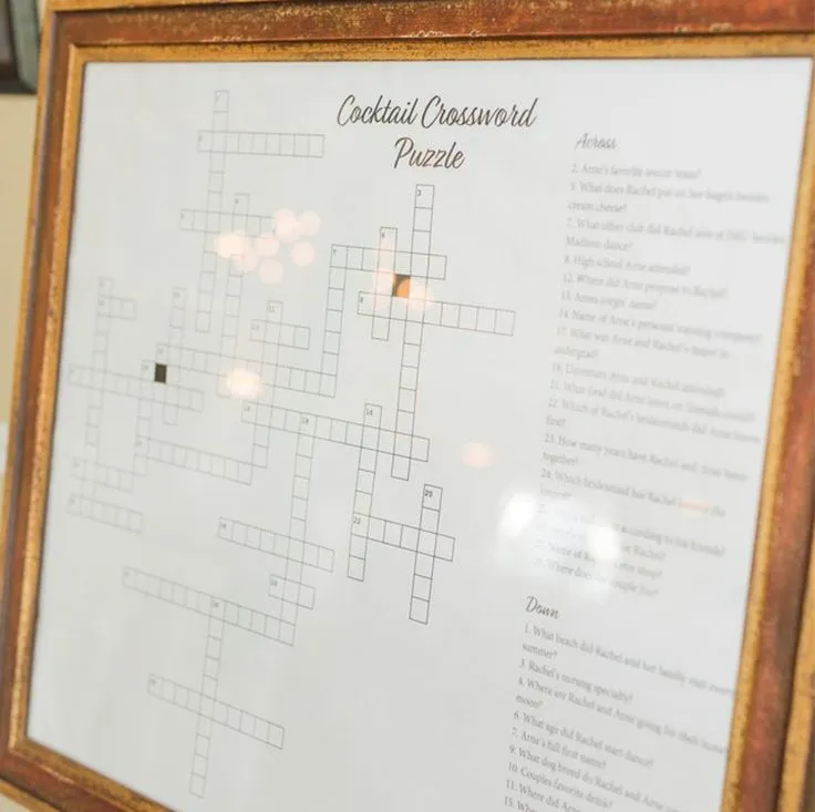 Gold Crossword Frame game