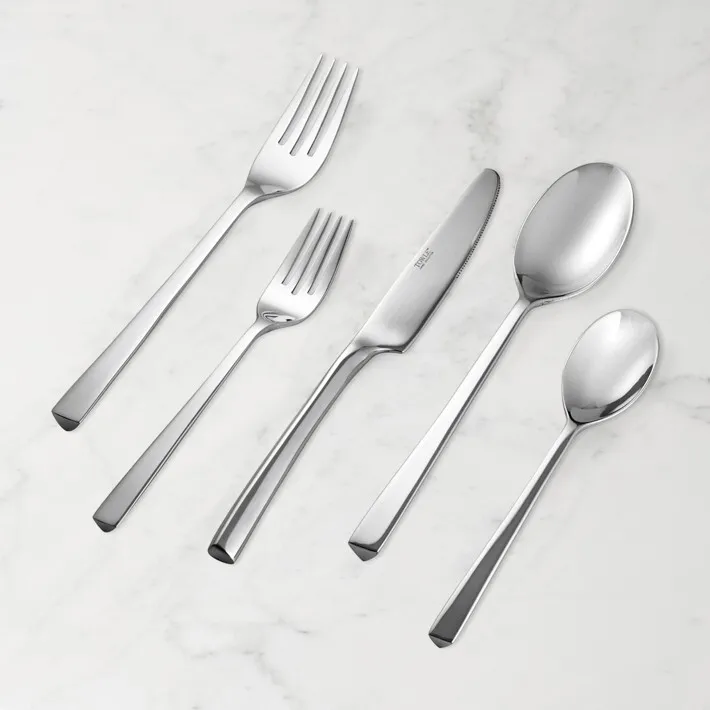 Silver Flatware with Squared End