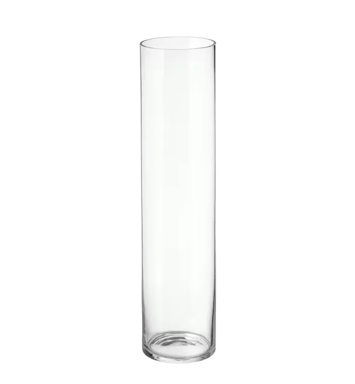 Tall Glass Pillar Vase