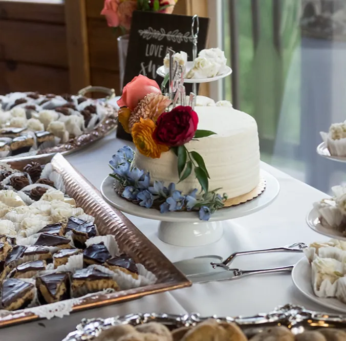 White and Black Dessert Displays