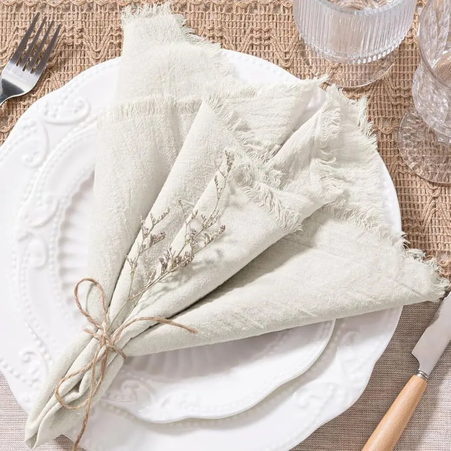 Fringe Rustic Boho Fringe Napkins 