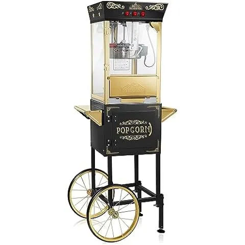 Black and Gold Vintage Style Popcorn Maker
