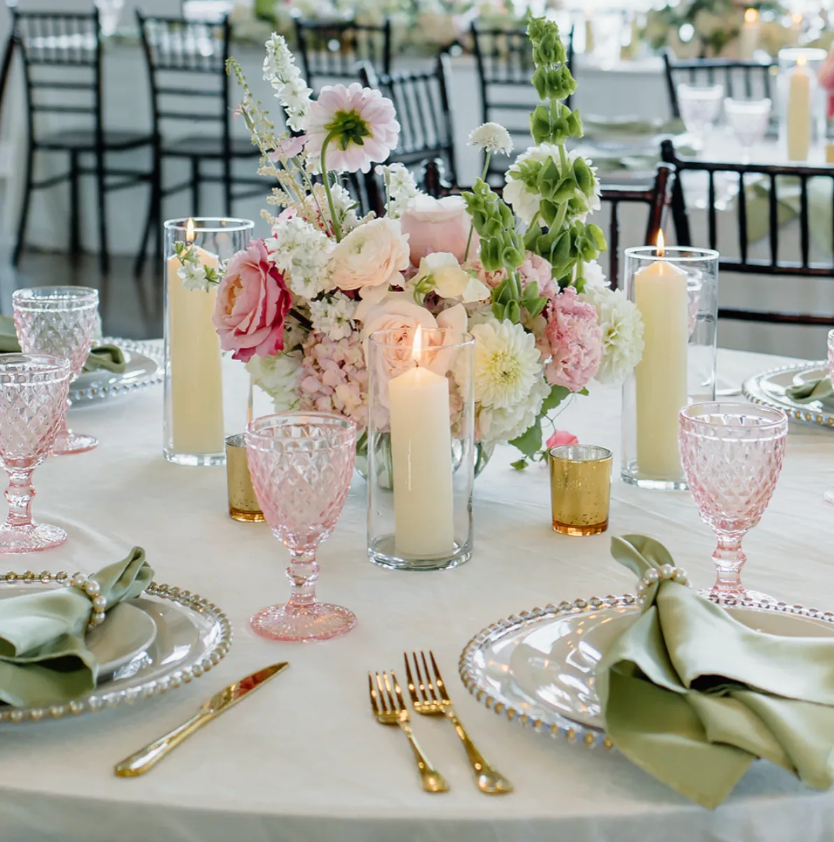 Pink Water Goblet