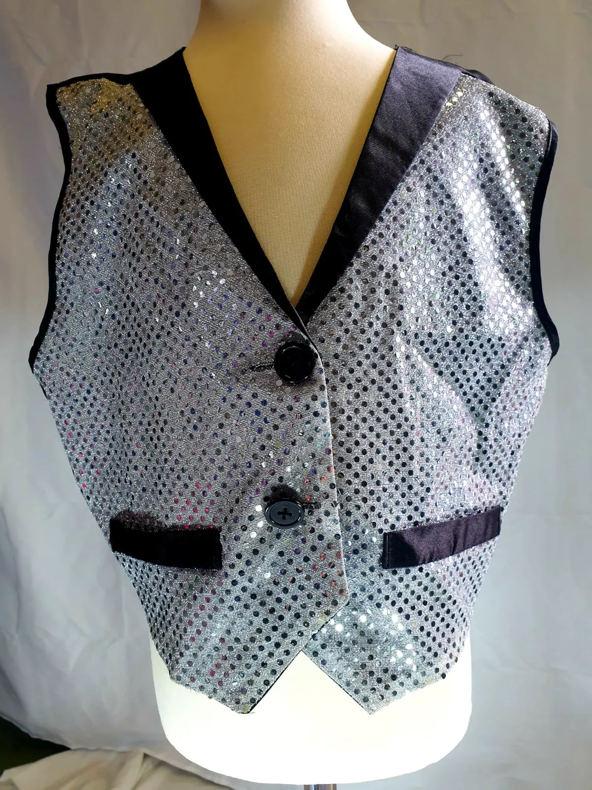 WA9 - Black & Silver Waistcoat 