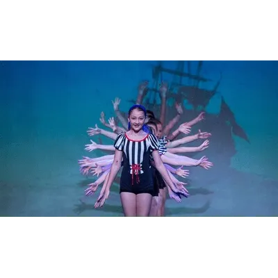 W40 - Stripy Pirate Unitard Adult Sizes