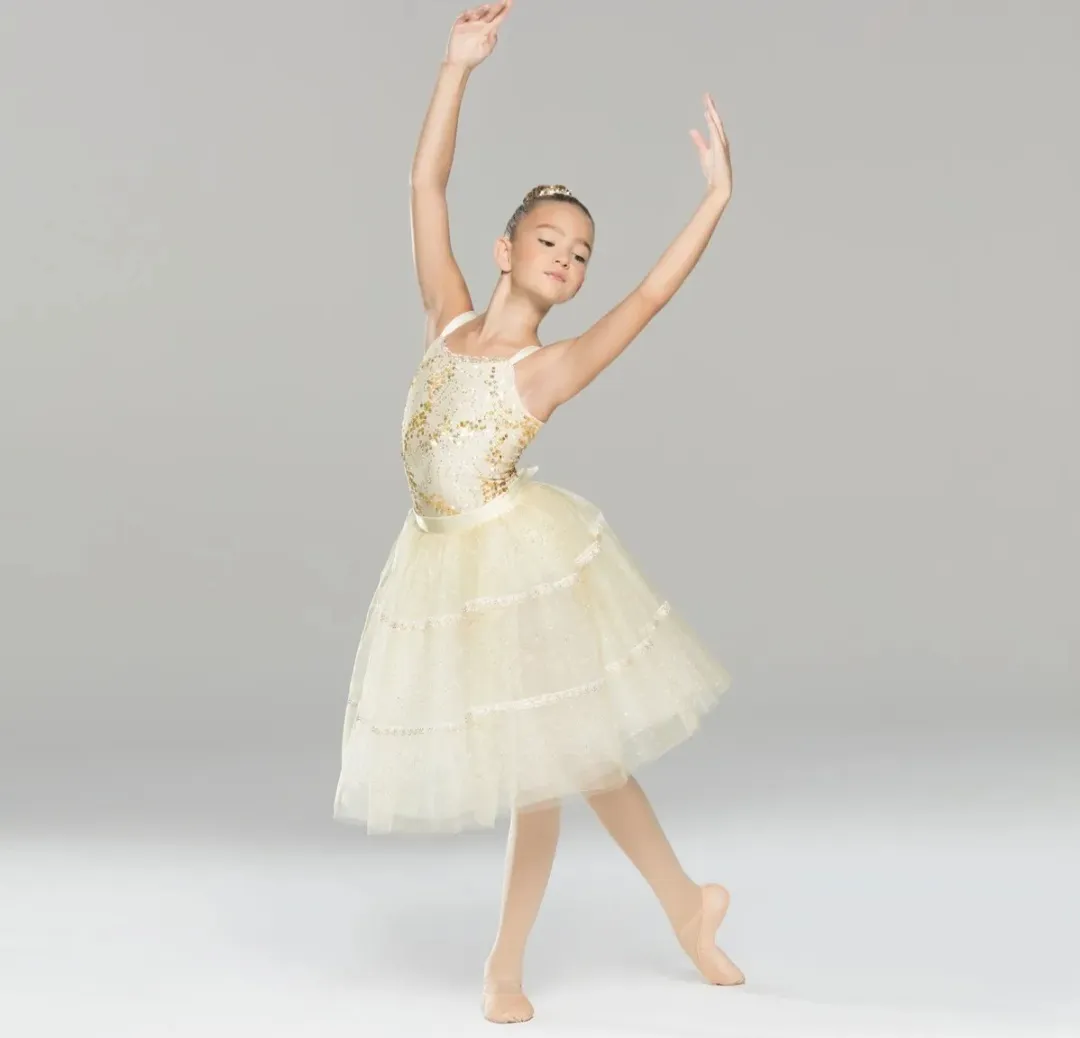 T66 - Ivory & Gold Tutu Child Sizes