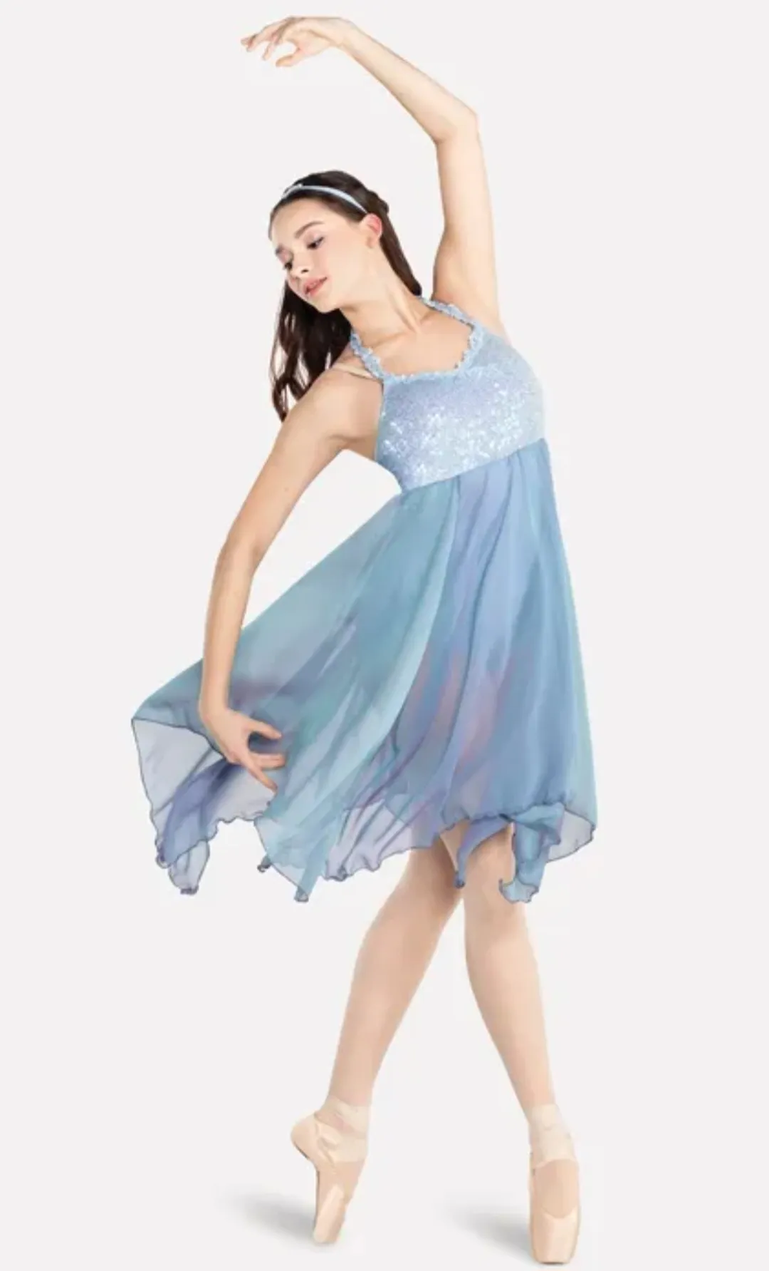 L105 Blue Chiffon Lyrical Child Sizes