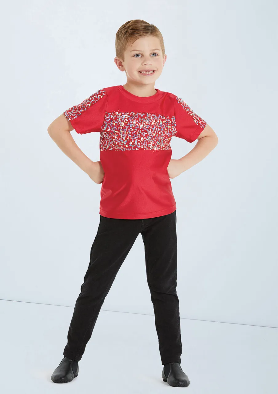 B4 - Red sequin tshirt