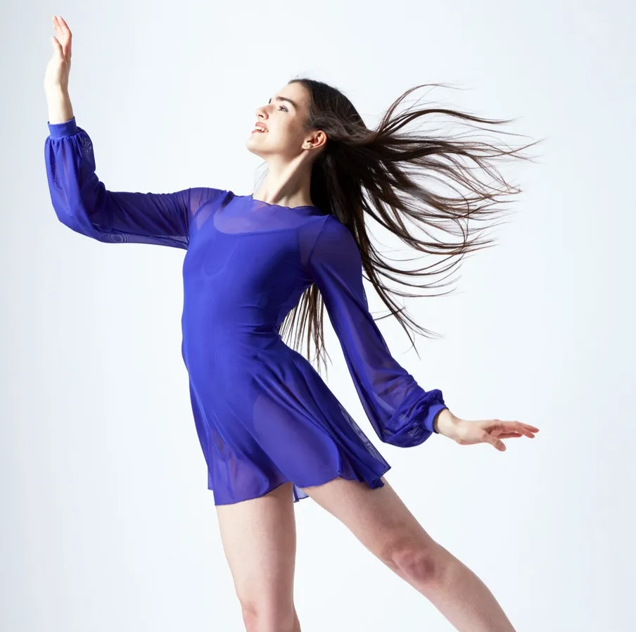 L101 Blue Chiffon Dress - Adult Sizes