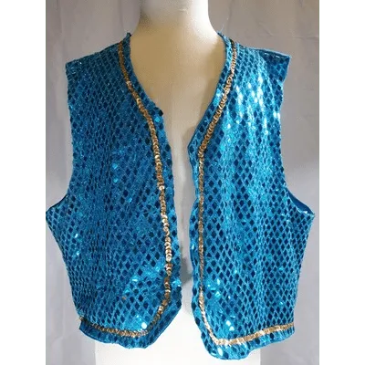 WA13 - Blue Sequin Waistcoat