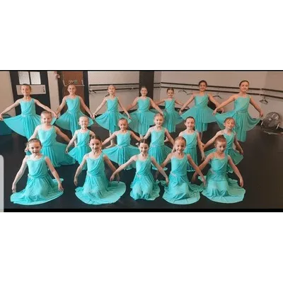 L25 - Turquoise Sparkle Lyrical Dress Adult Sizes