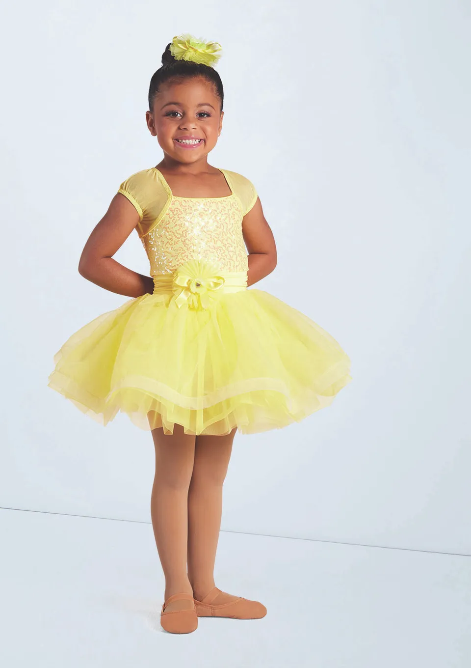 T101 - Yellow Capped Sleeve Tutu 