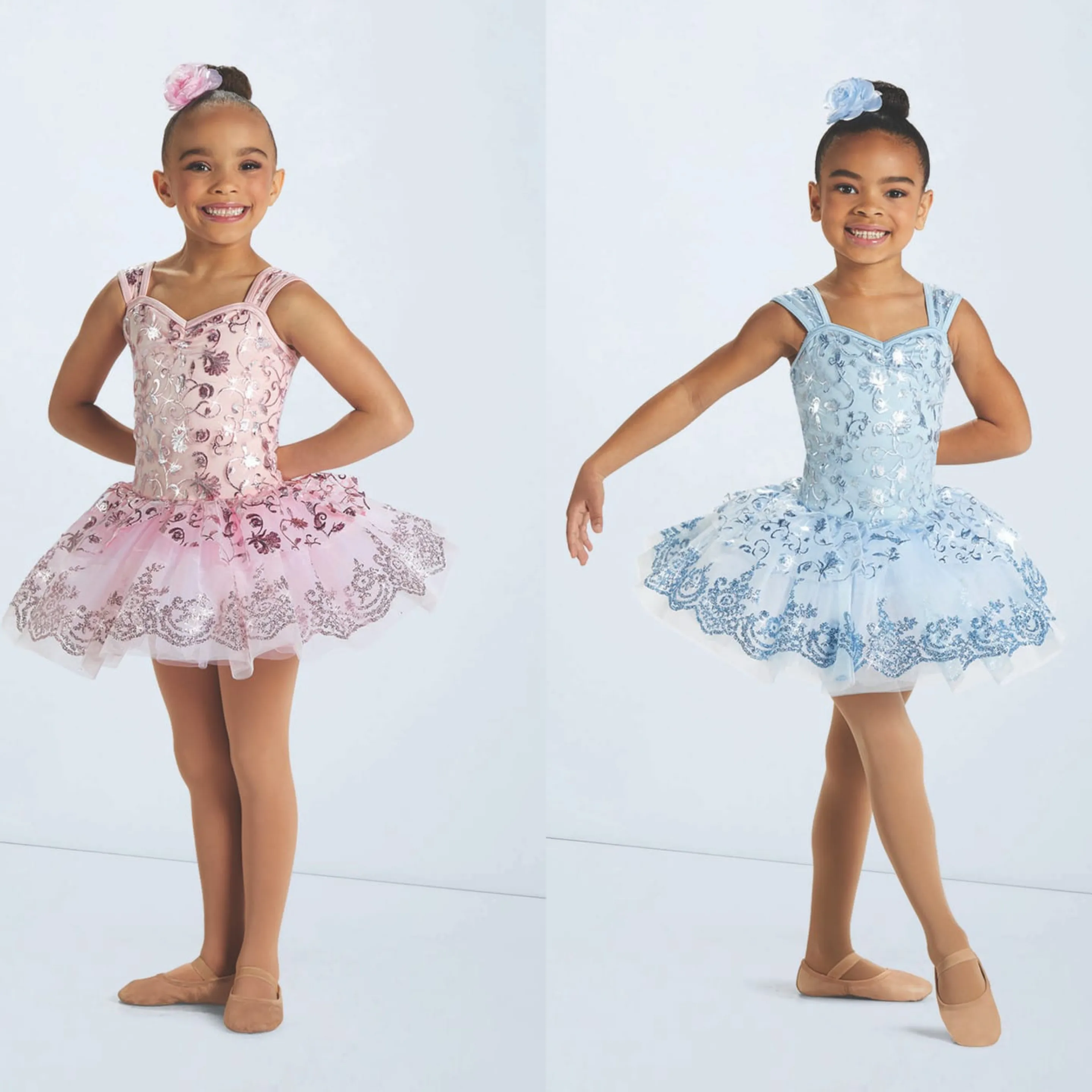 T208 - Blue or Pink Sequin Detail Tutu