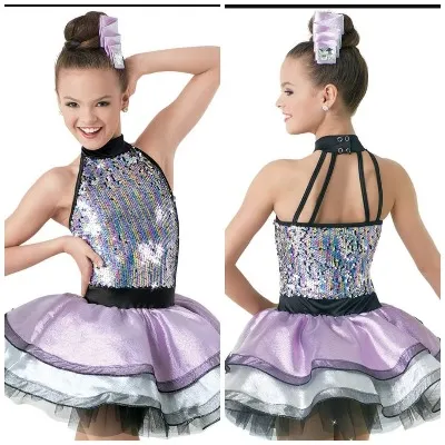 M143 - Lilac & Silver Sequin Tutu Extra Large Child
