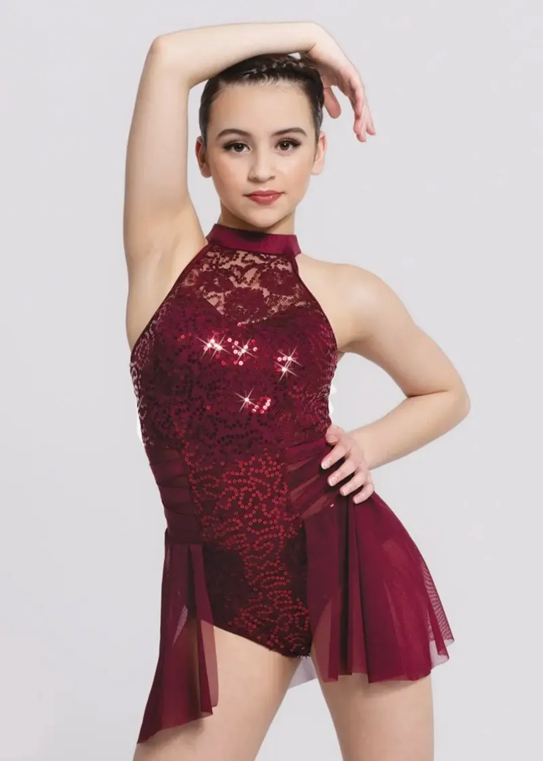 L69 - Wine Skirted Lyrical Child Sizes