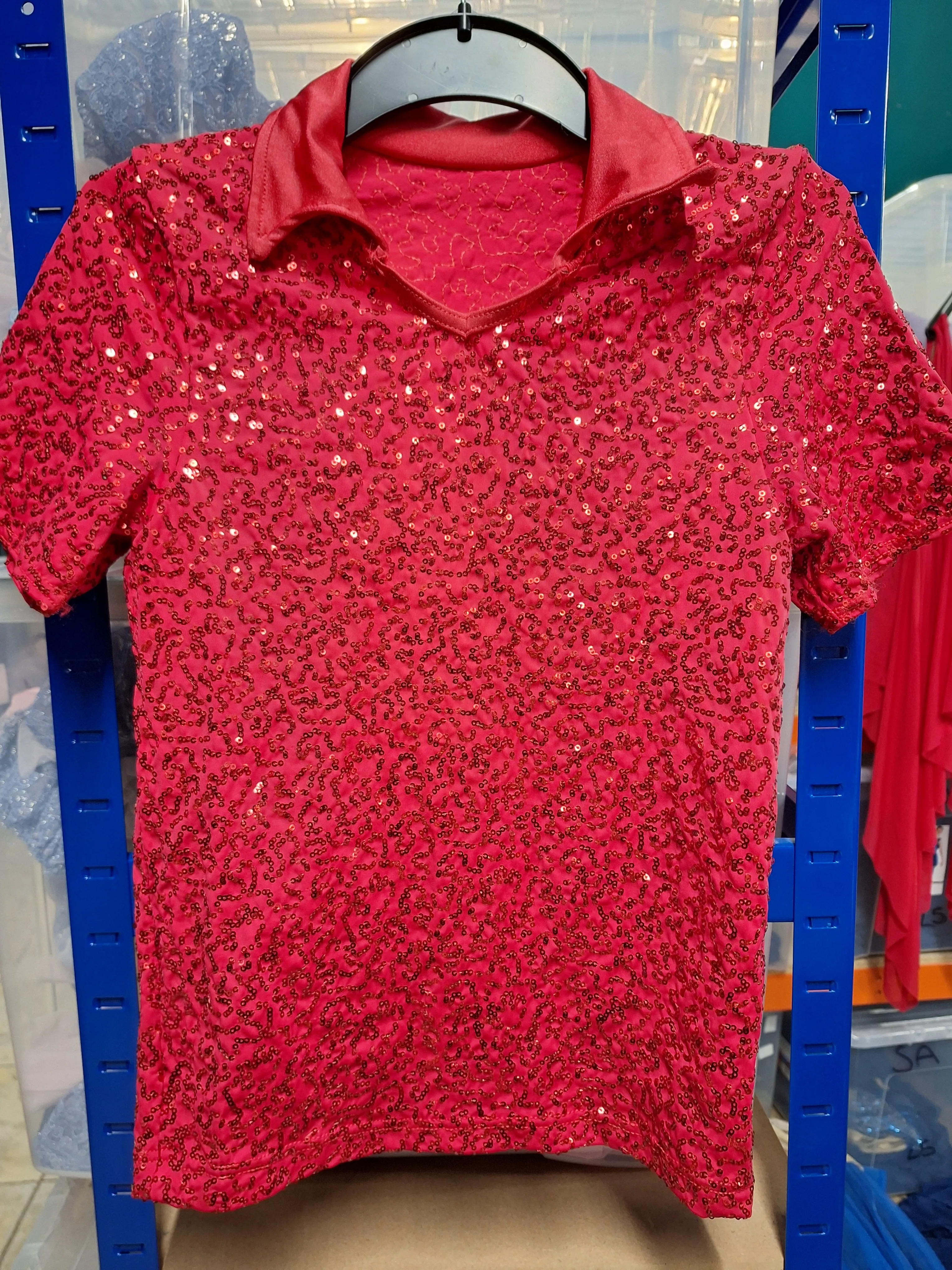 B38 - Red Sequin Top