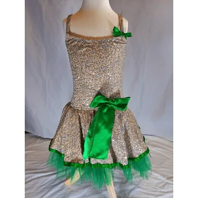 T36 - Green & Gold Sequin Tutu