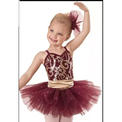 T39 - Burgundy & Gold Tutu