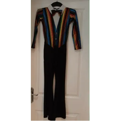 B1 - Stripy Catsuit With Bowtie